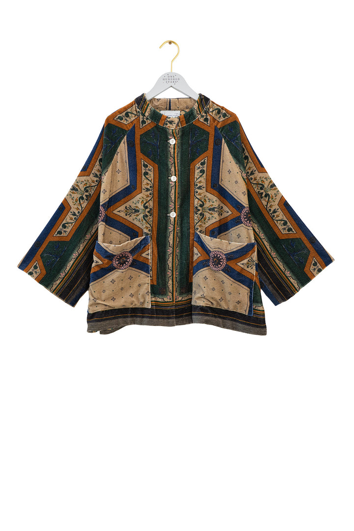 Fleur De Lys Sand Velvet Jacket