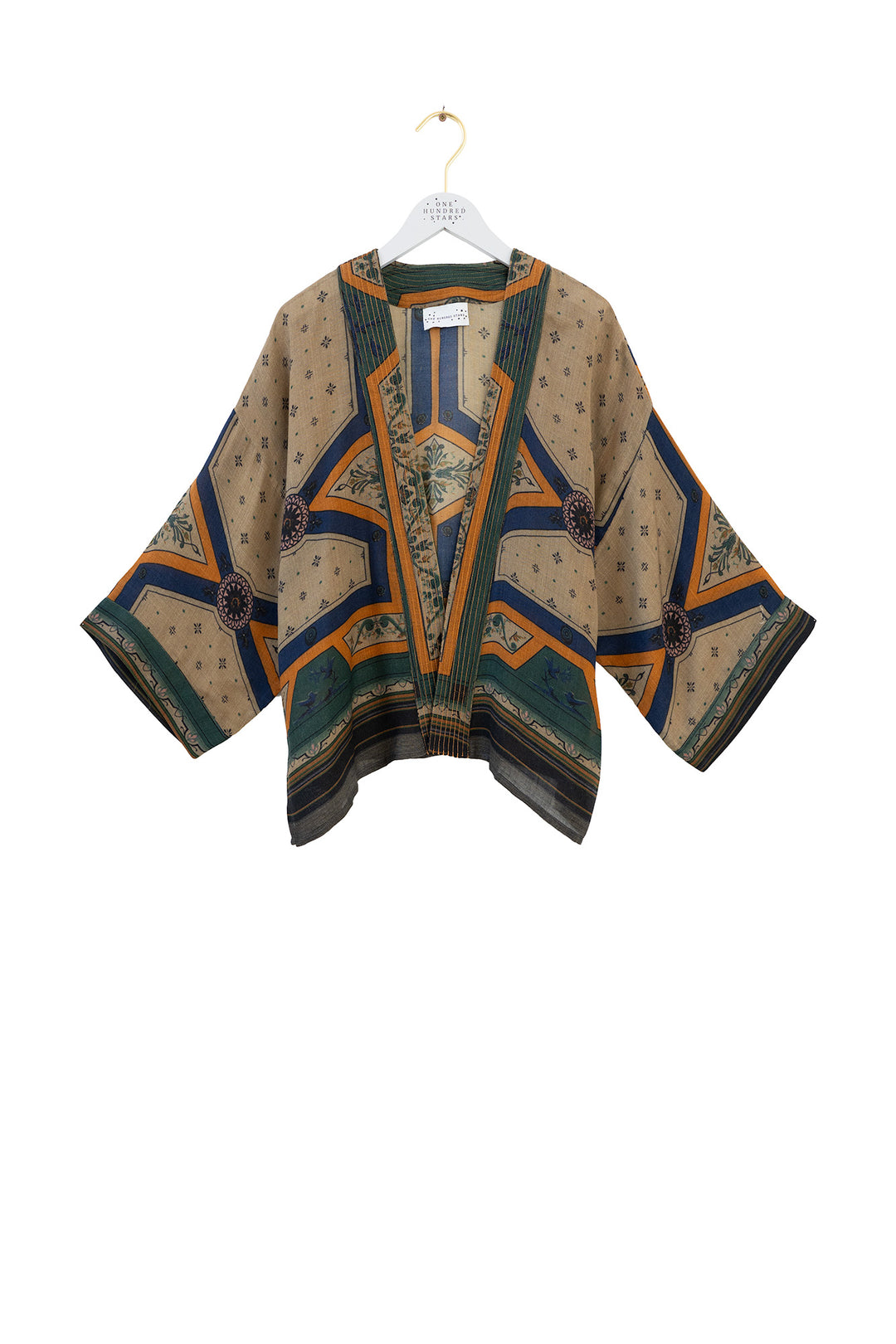 Fleur De Lys Sand Wool Kimono