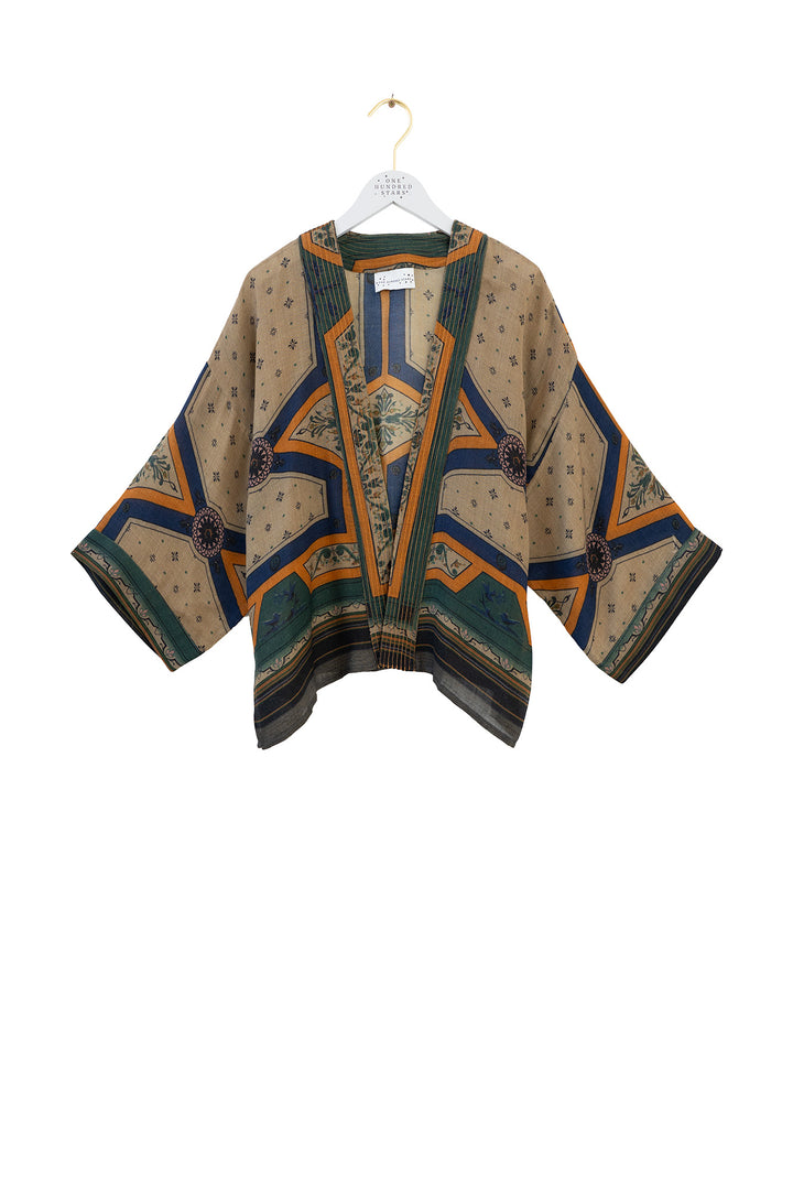 Fleur De Lys Sand Wool Kimono