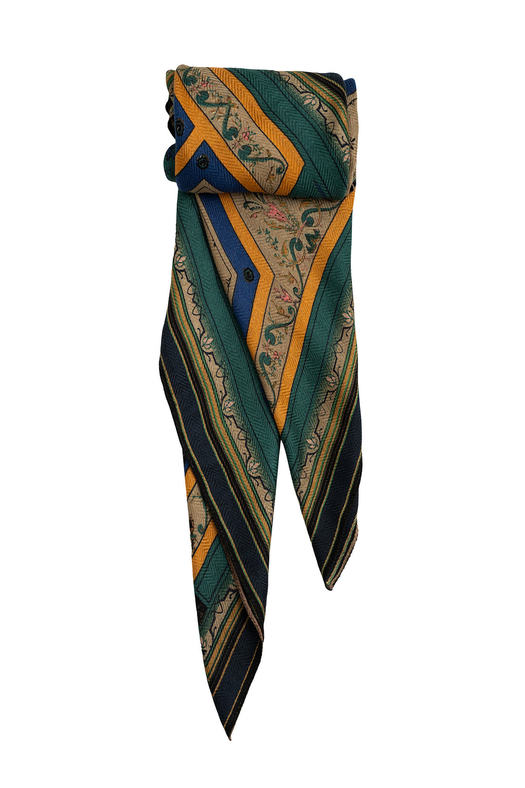 Fleur De Lys Sand Square Wool Scarf