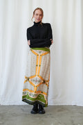 Fleur De Lys Gold A-line Maxi Skirt
