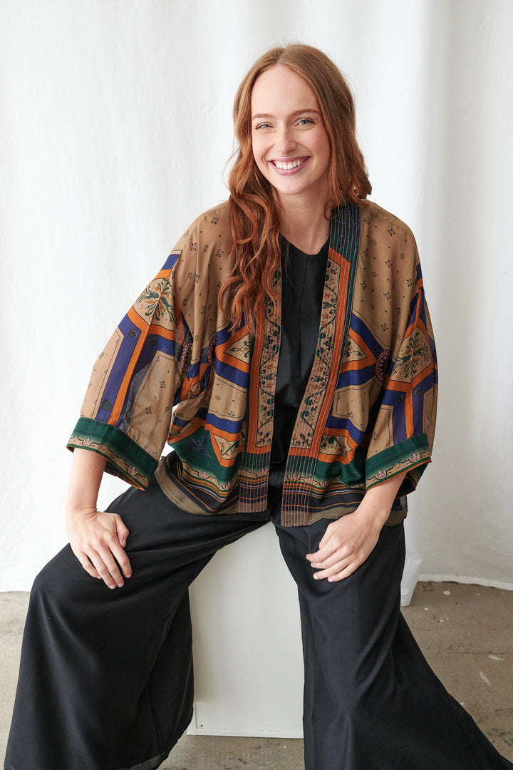 Fleur De Lys Sand Kimono