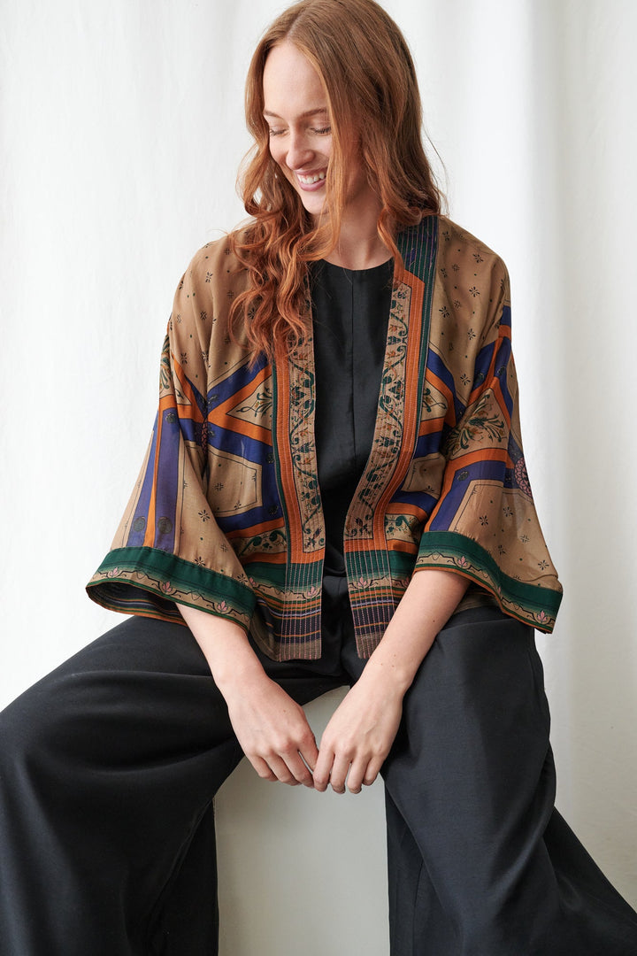 Fleur De Lys Sand Kimono