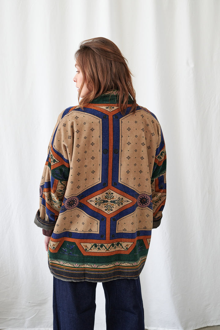 Fleur De Lys Sand Velvet Pocket Jacket