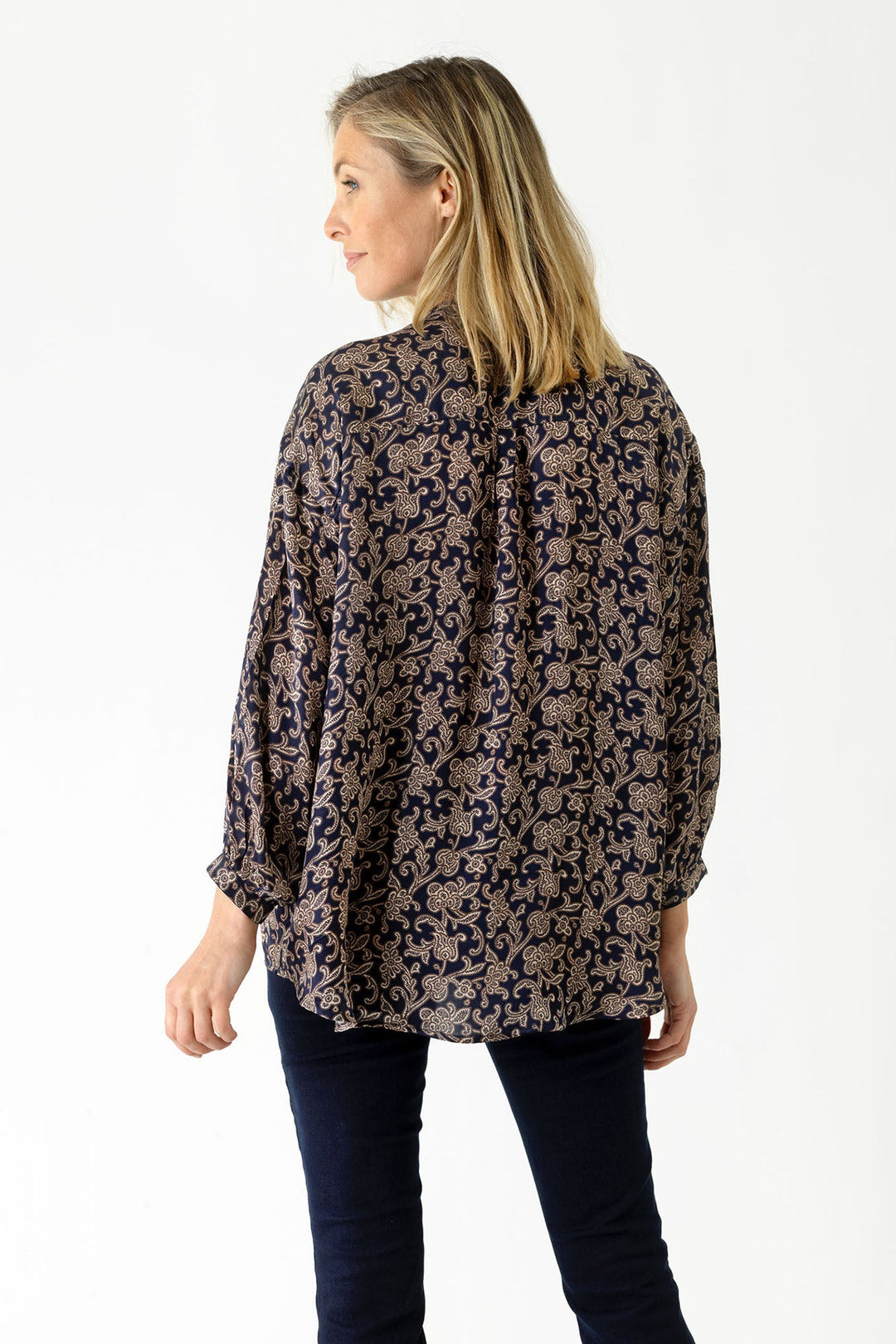 Floral Paisley Blue Darcy Shirt - One Hundred Stars