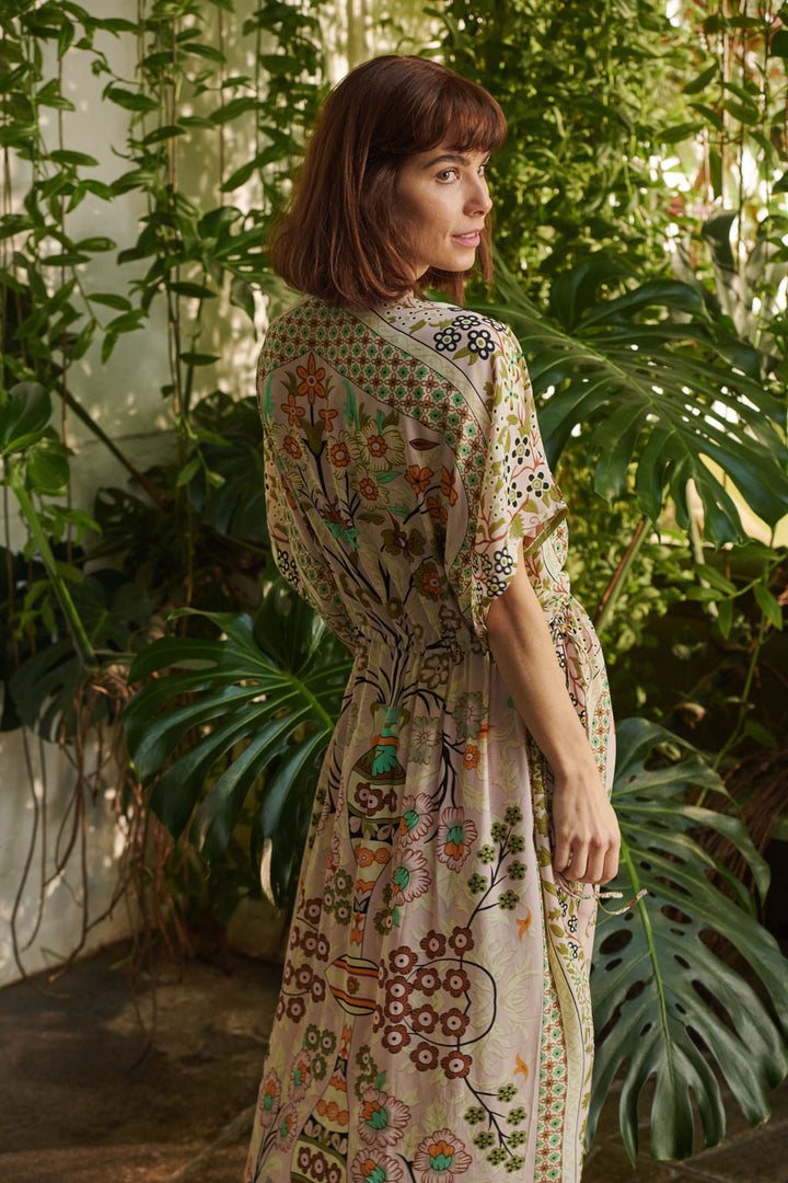 bohemian delicate floral printed dress  by one hundred stars 