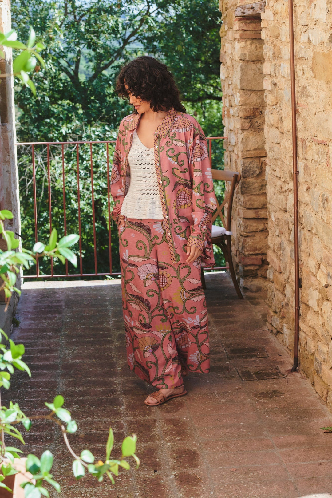 Giant Kantha Dusk Palazzo Pants - One Hundred Stars