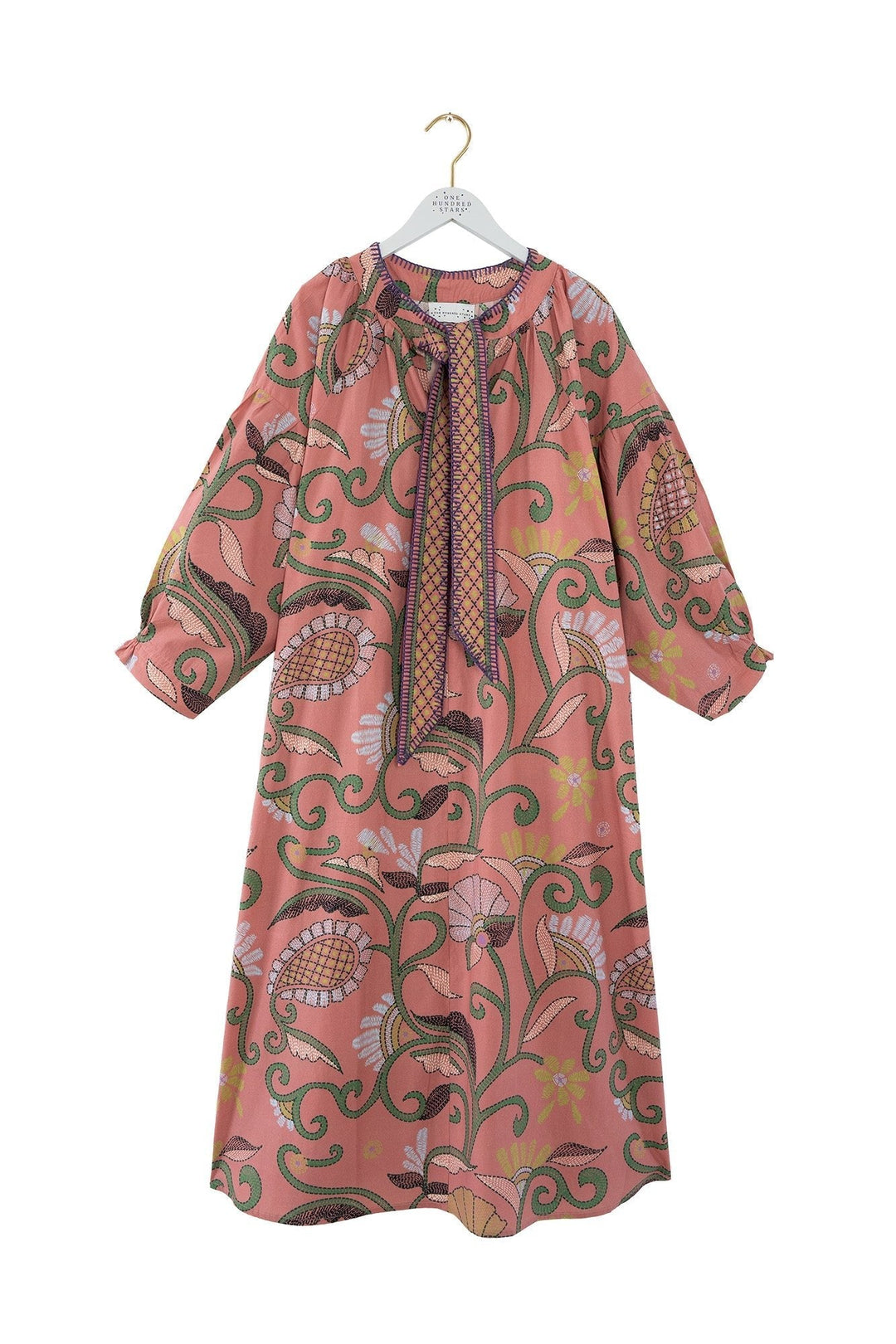 Giant Kantha Dusk Tie Dress - One Hundred Stars