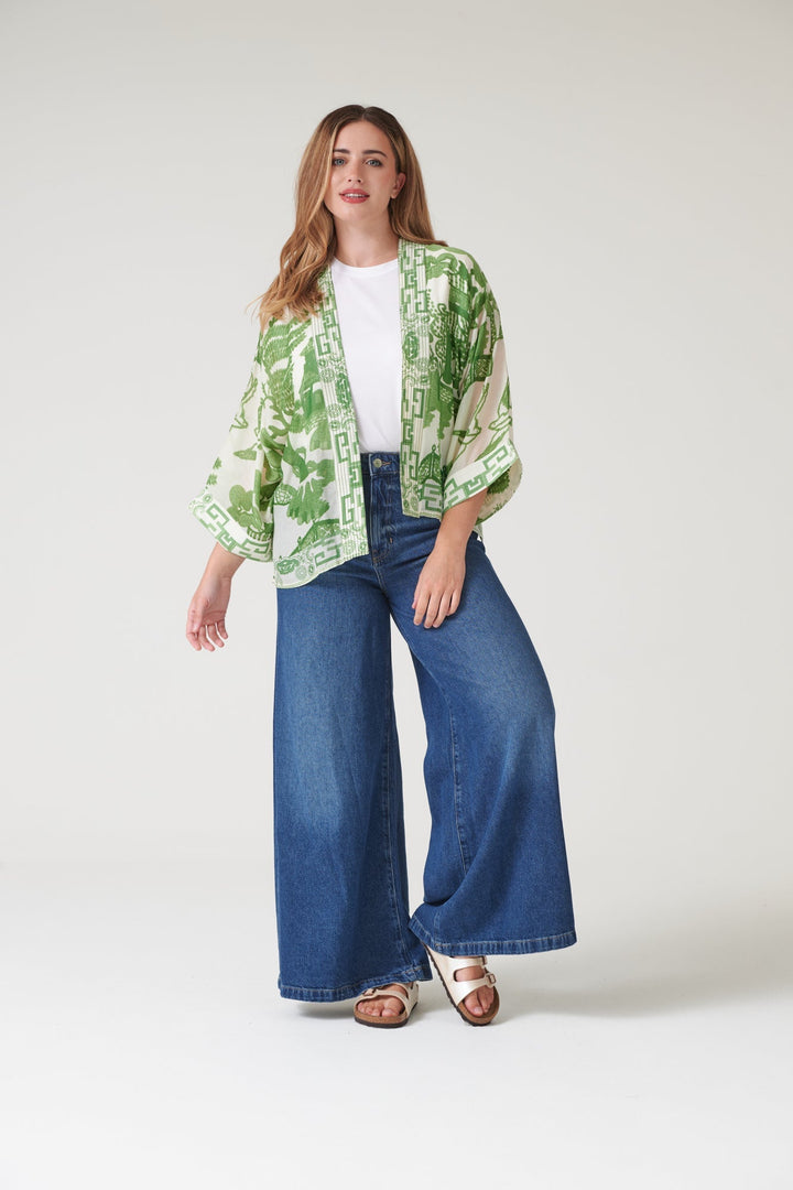 Giant Willow Green Kimono - One Hundred Stars