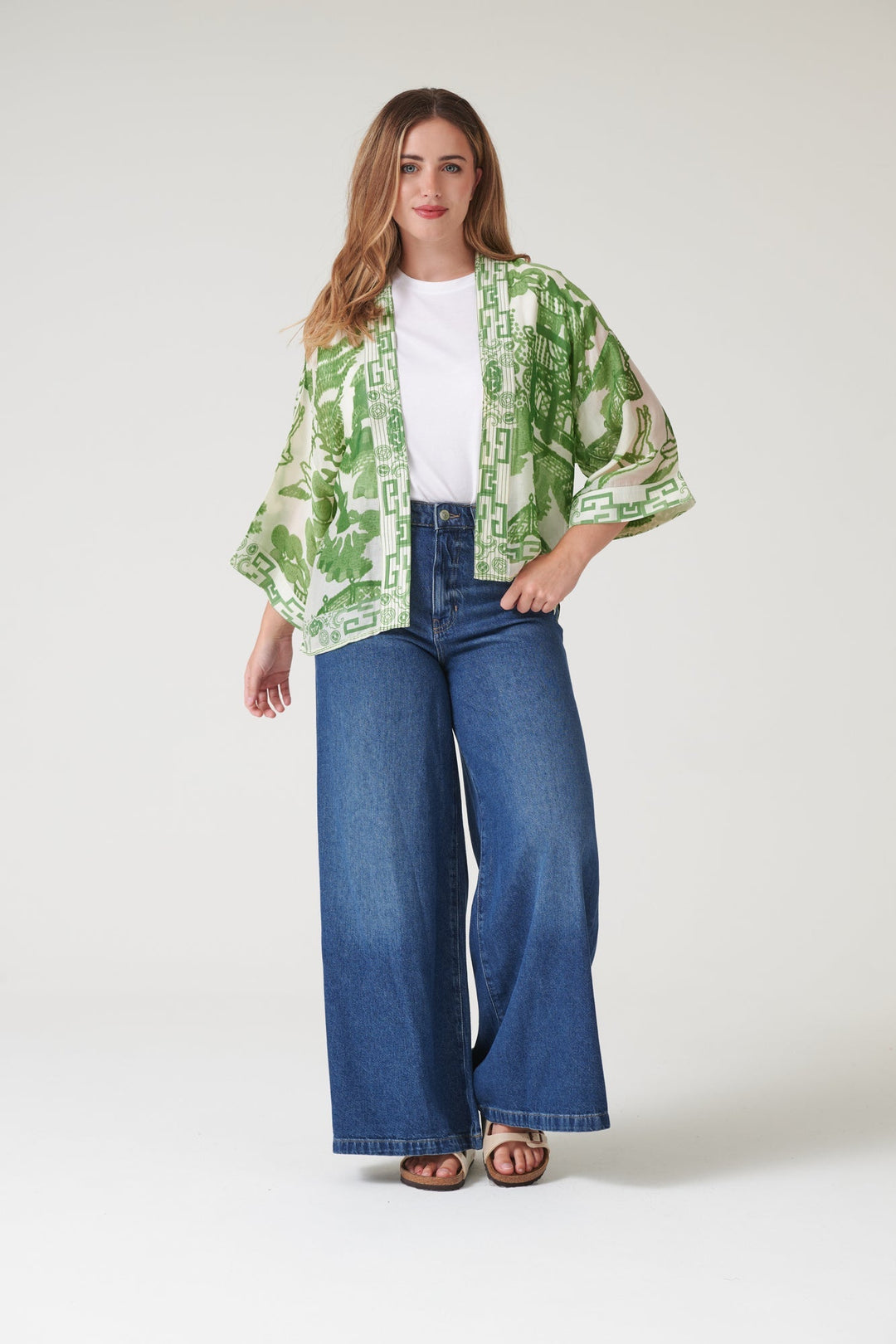 Giant Willow Green Kimono - One Hundred Stars