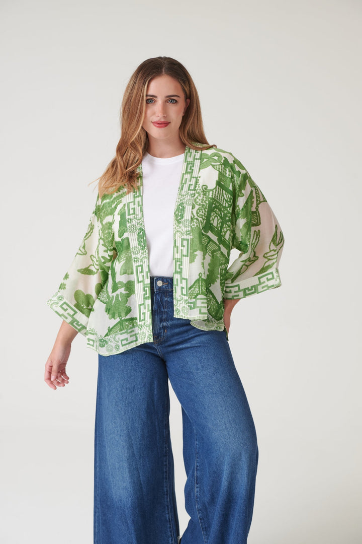 Giant Willow Green Kimono - One Hundred Stars
