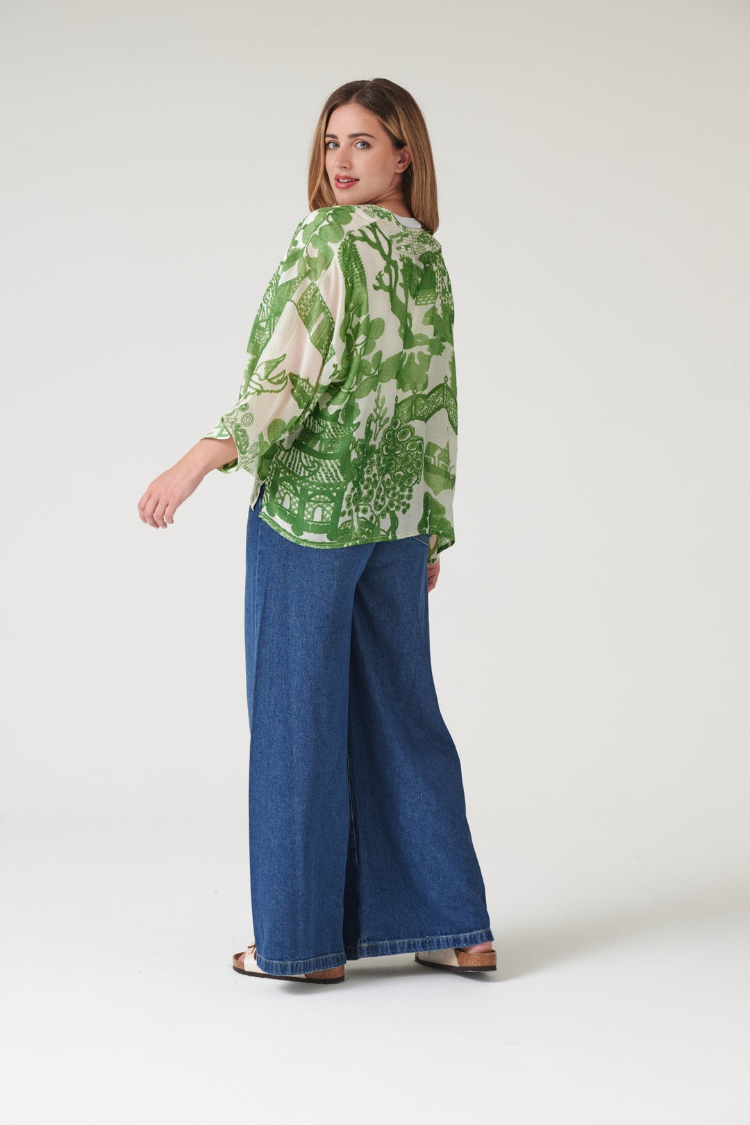 Giant Willow Green Kimono - One Hundred Stars