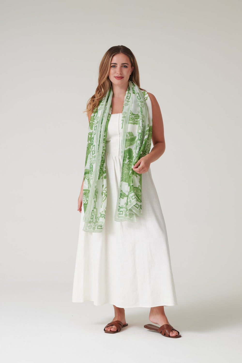 Giant Willow Green Scarf - One Hundred Stars