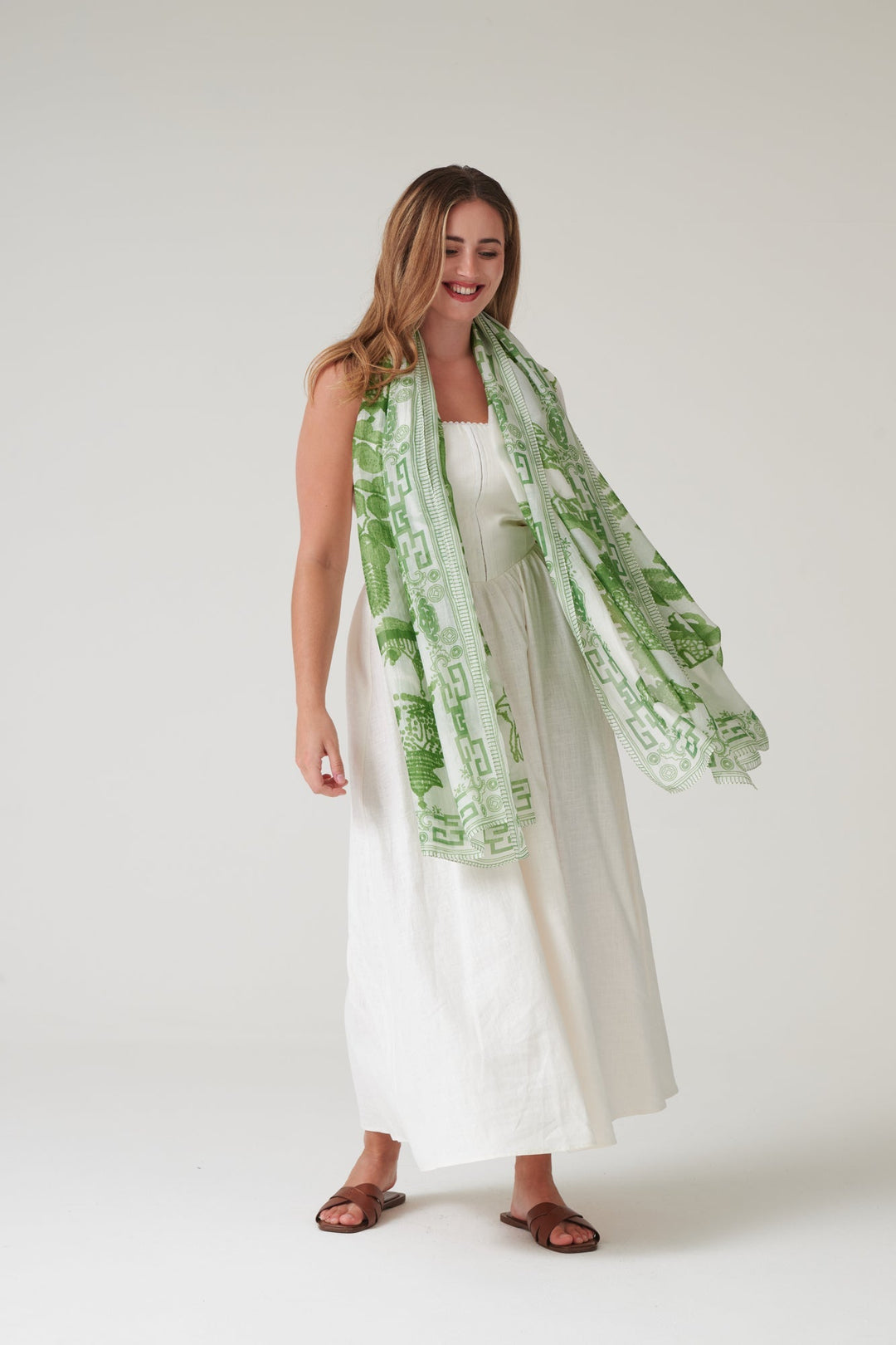 Giant Willow Green Scarf - One Hundred Stars