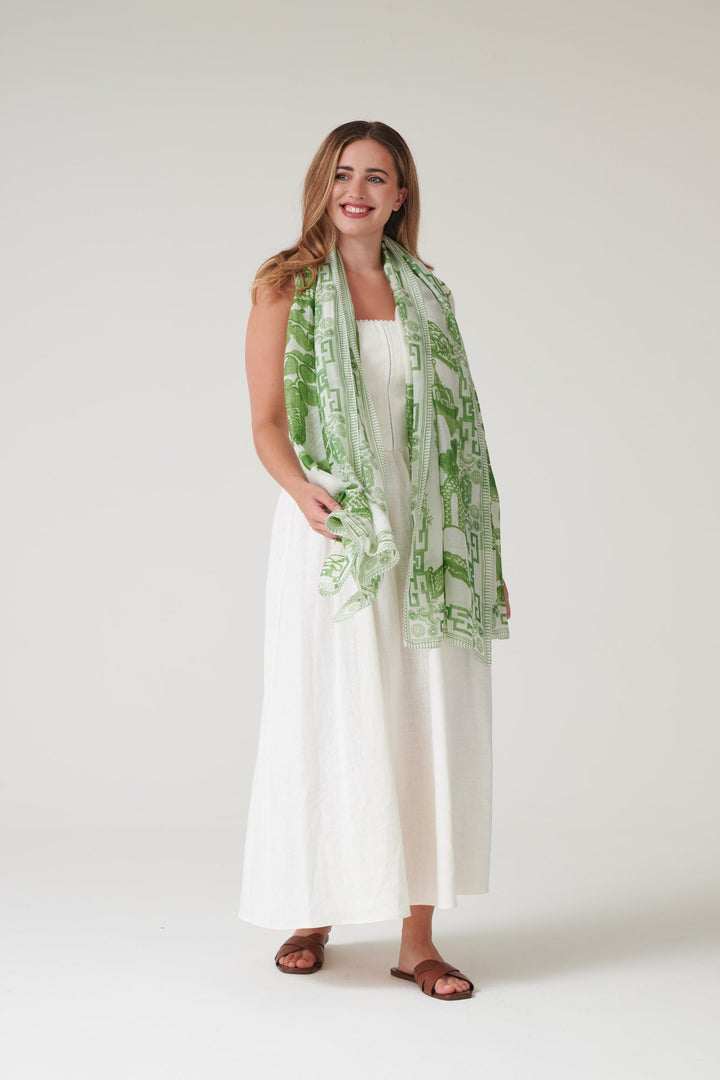 Giant Willow Green Scarf - One Hundred Stars