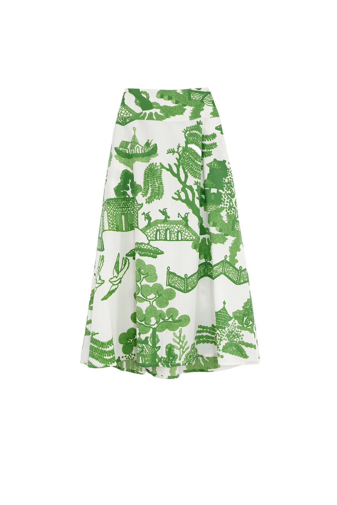 Giant Willow Green A - line Maxi Skirt - One Hundred Stars