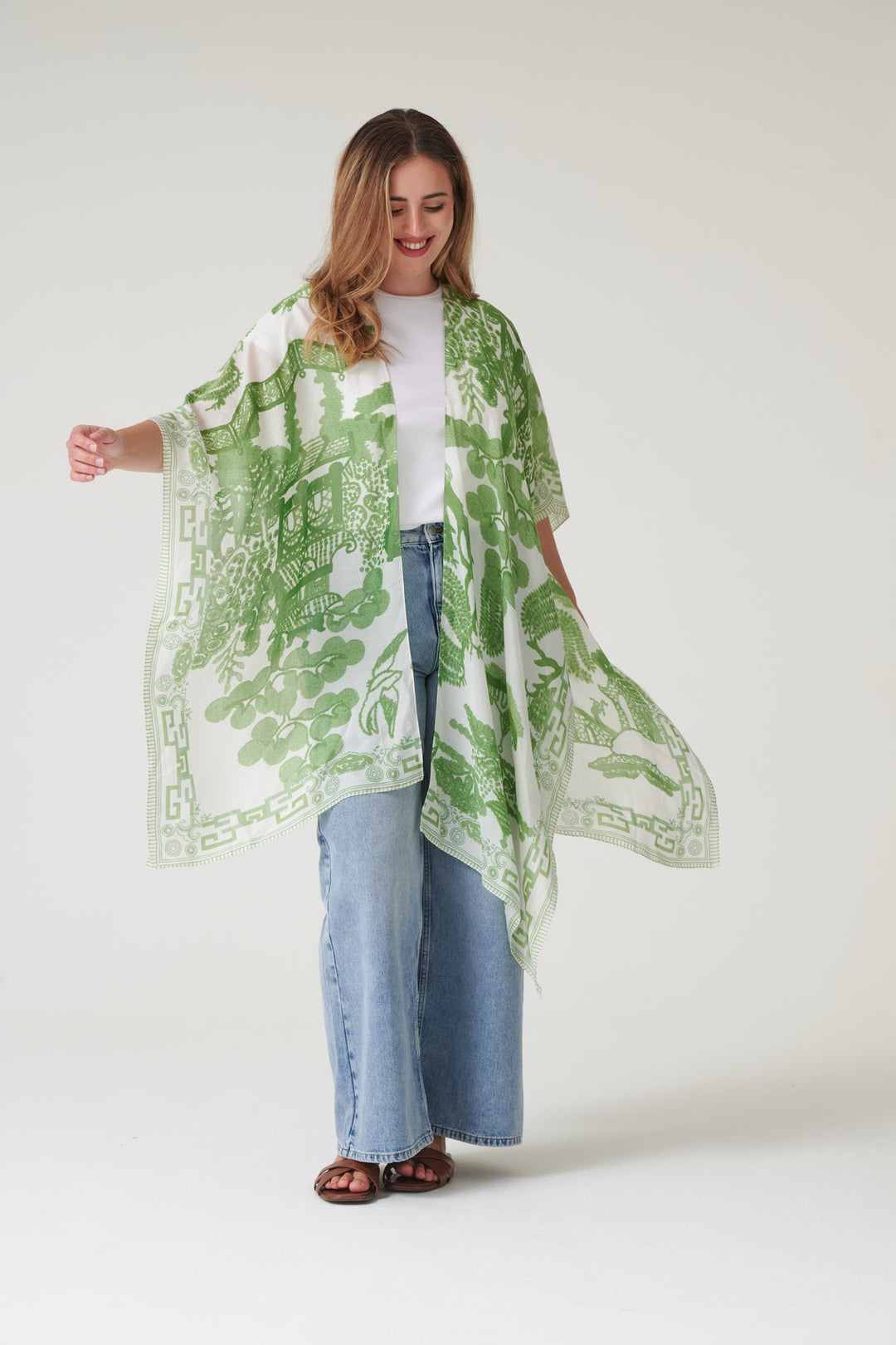 Giant Willow Green Throwover - One Hundred Stars