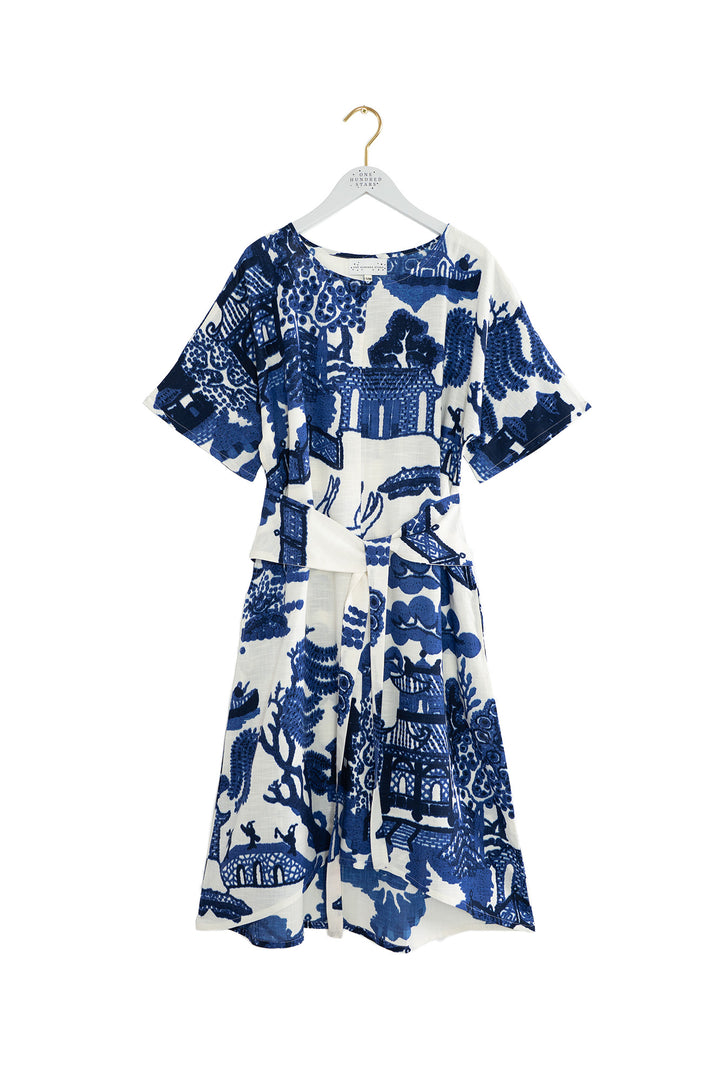 Giant Willow Blue Obi Dress