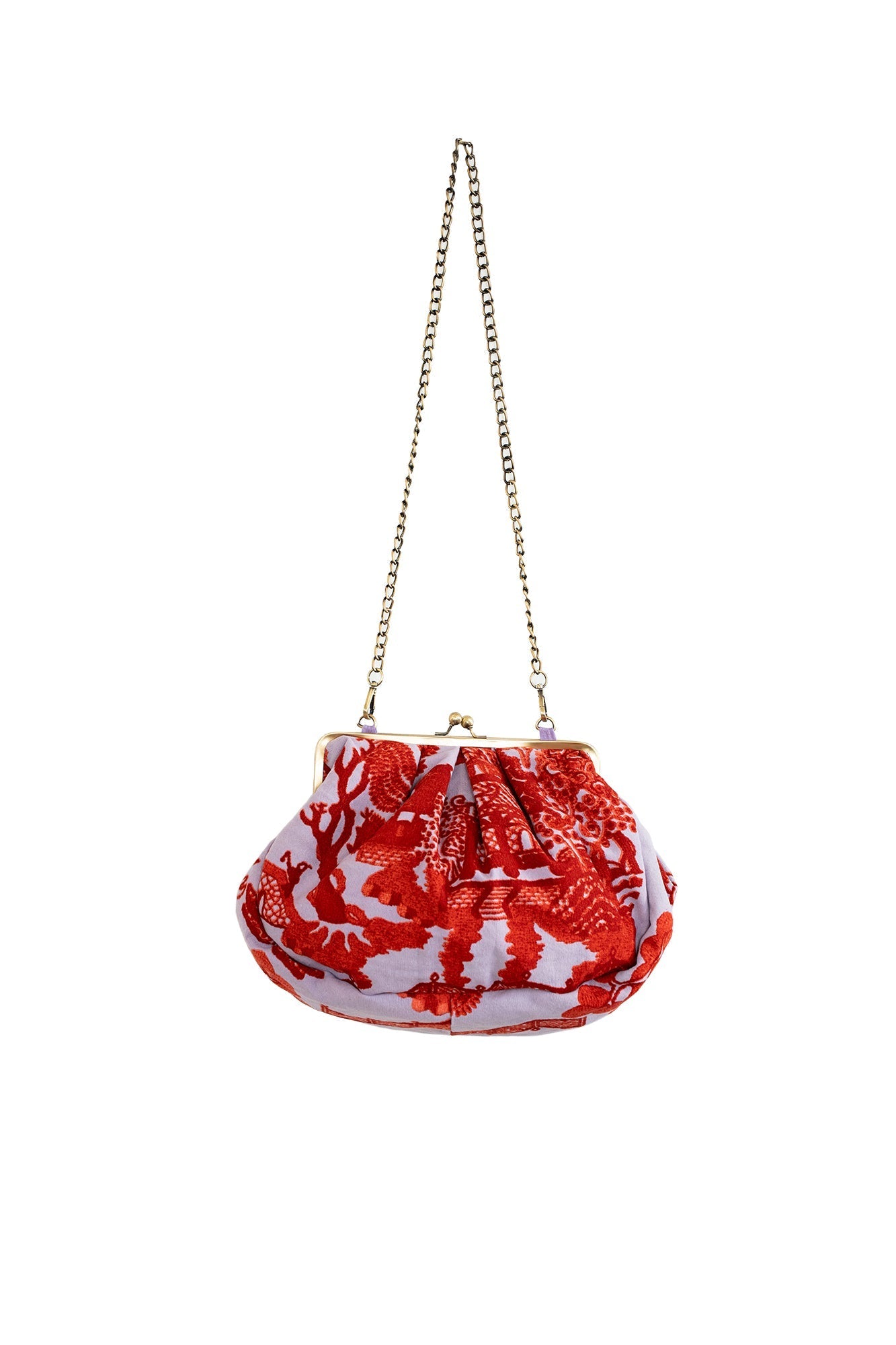 バッグ THE VOLON CLUTCH BAG/Deuxieme Classe Giant Willow Violet Kiss Lock Clutch Bag – One Hundred Stars USA