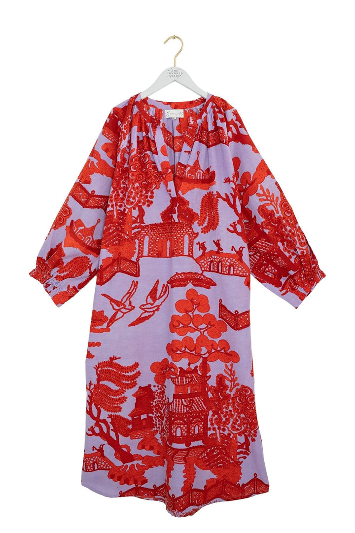 Giant Willow Violet Raglan Dress - One Hundred Stars