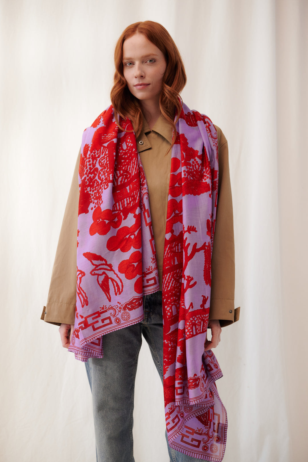 Giant Willow Violet Scarf