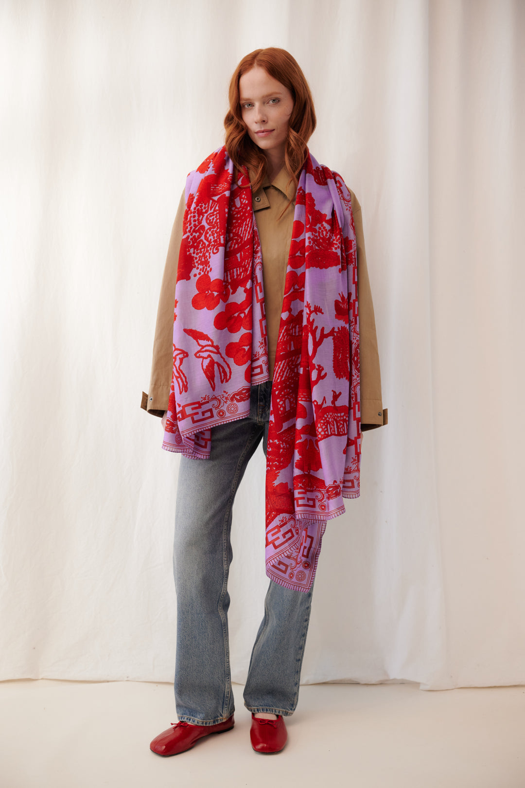 Giant Willow Violet Scarf
