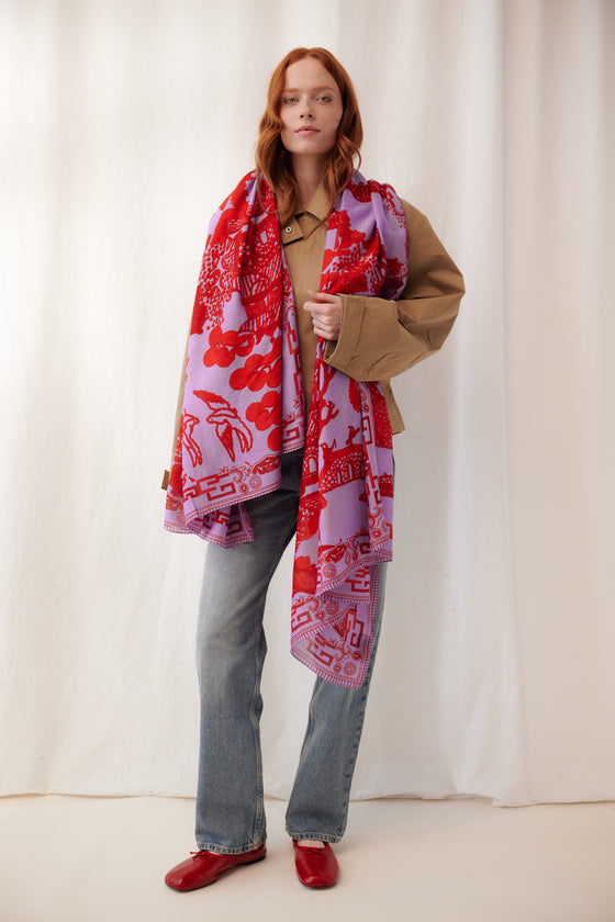 Giant Willow Violet Scarf