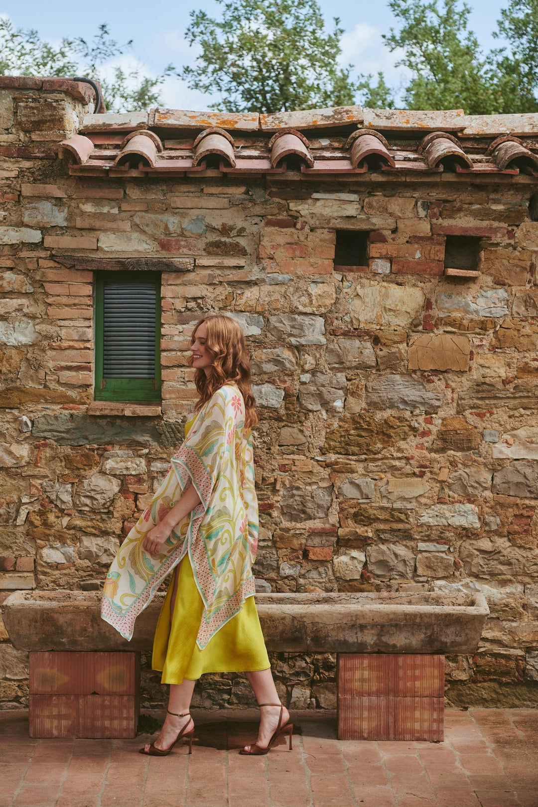 Giant Kantha Lime Throwover - One Hundred Stars