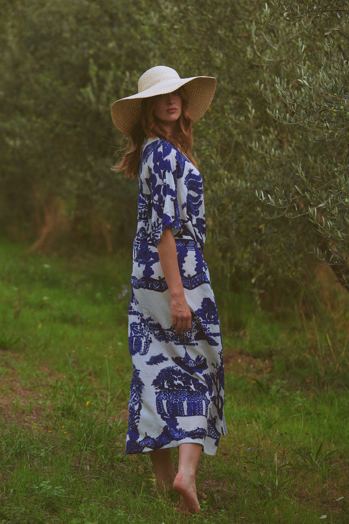 Giant Willow Blue Obi Dress