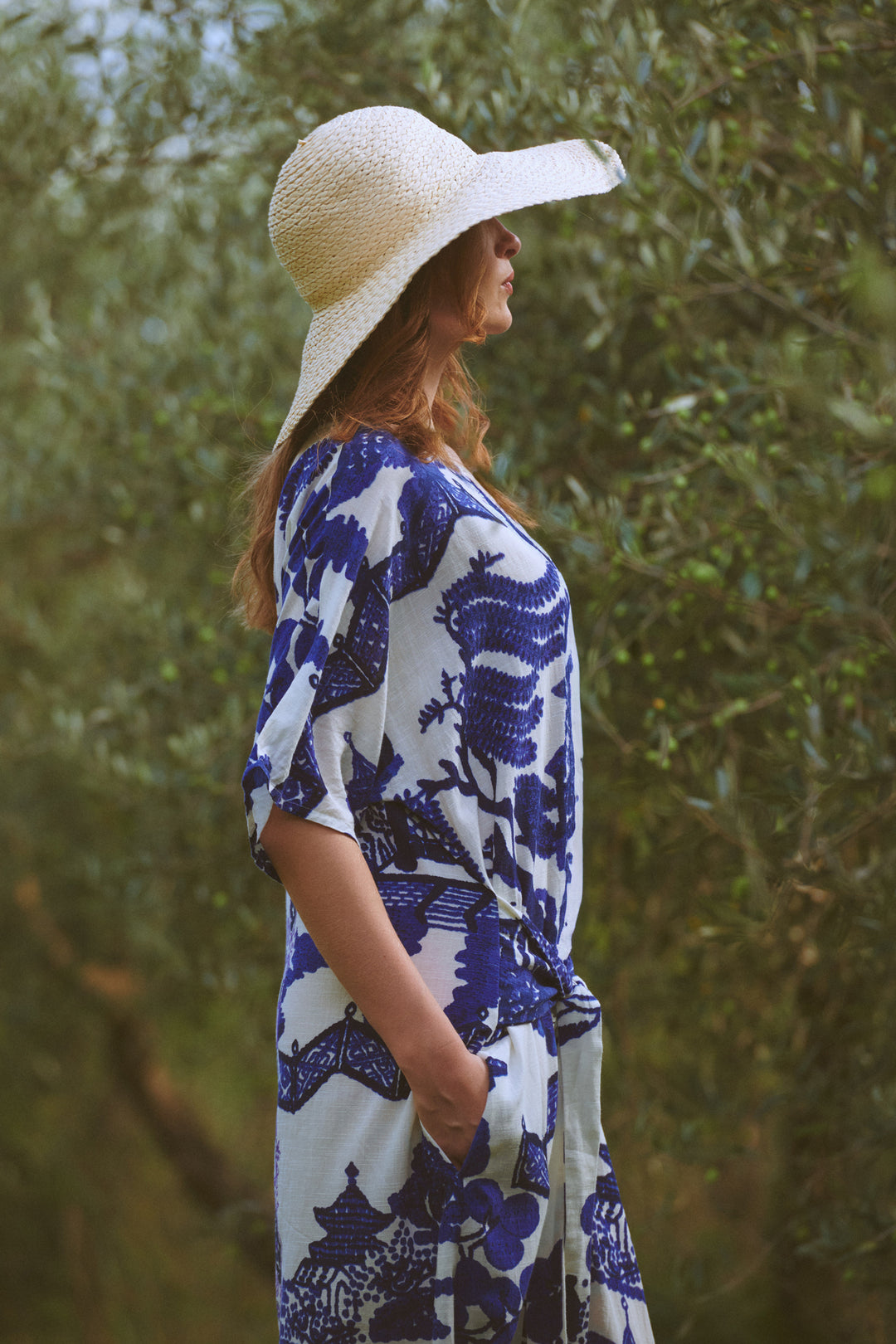 Giant Willow Blue Obi Dress