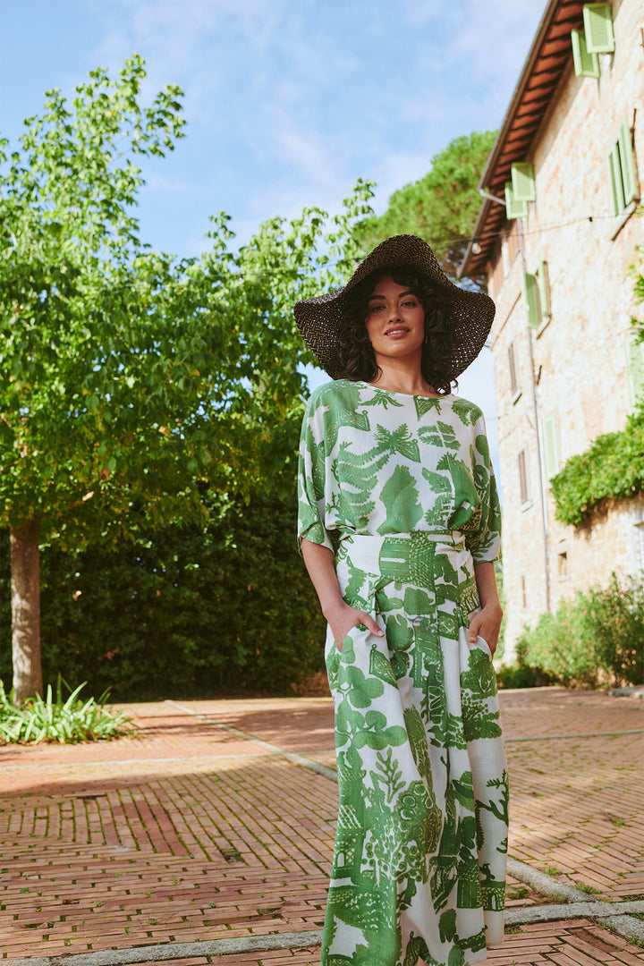 Giant Willow Green Obi Dress