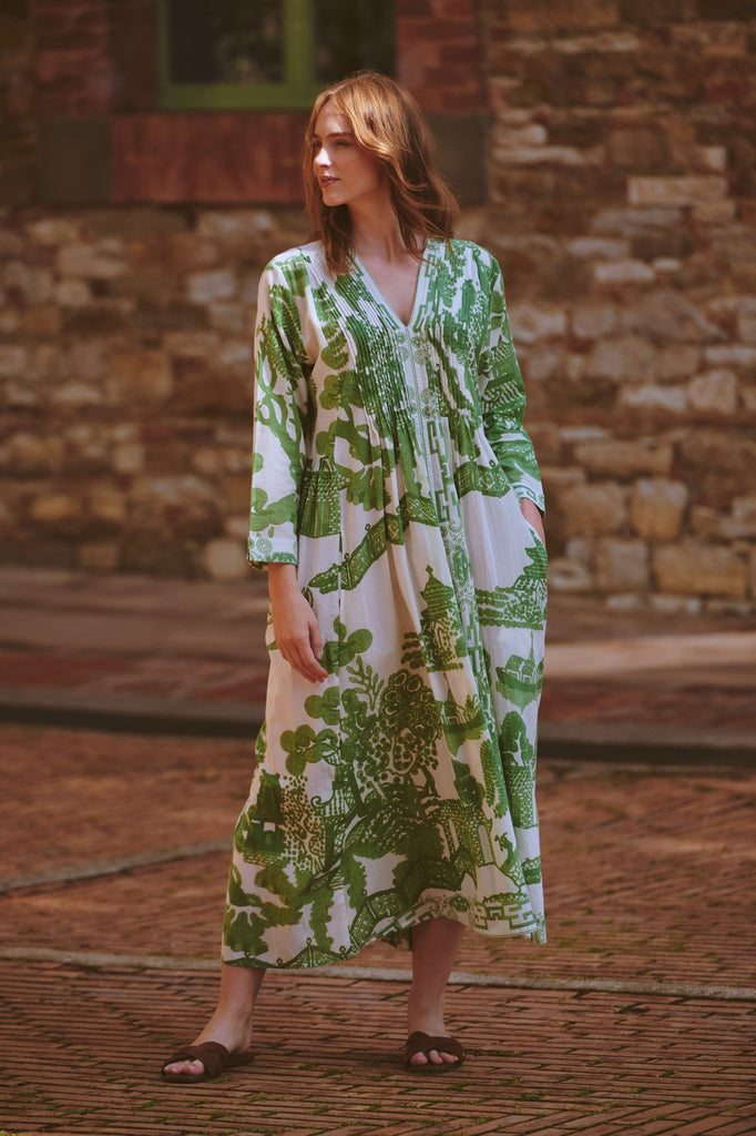 Giant Willow Green Pinch Pleat Dress – One Hundred Stars USA