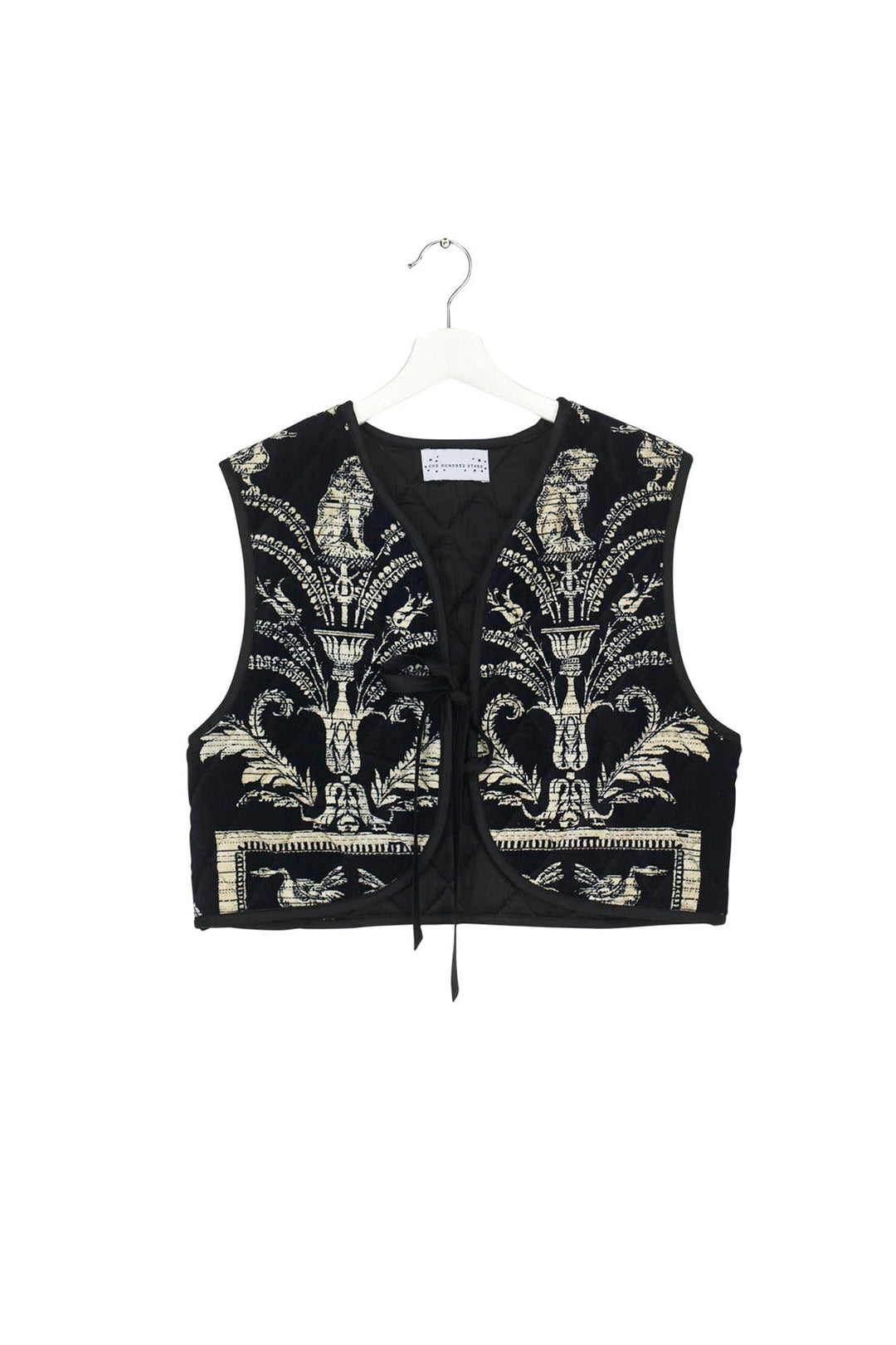 Vintage Damask Black Gilet