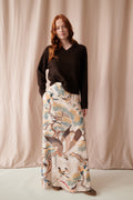 Hummingbird Nude A-line Maxi Skirt