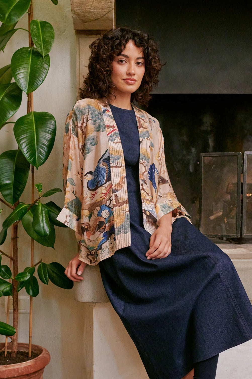 Hummingbird Nude Kimono