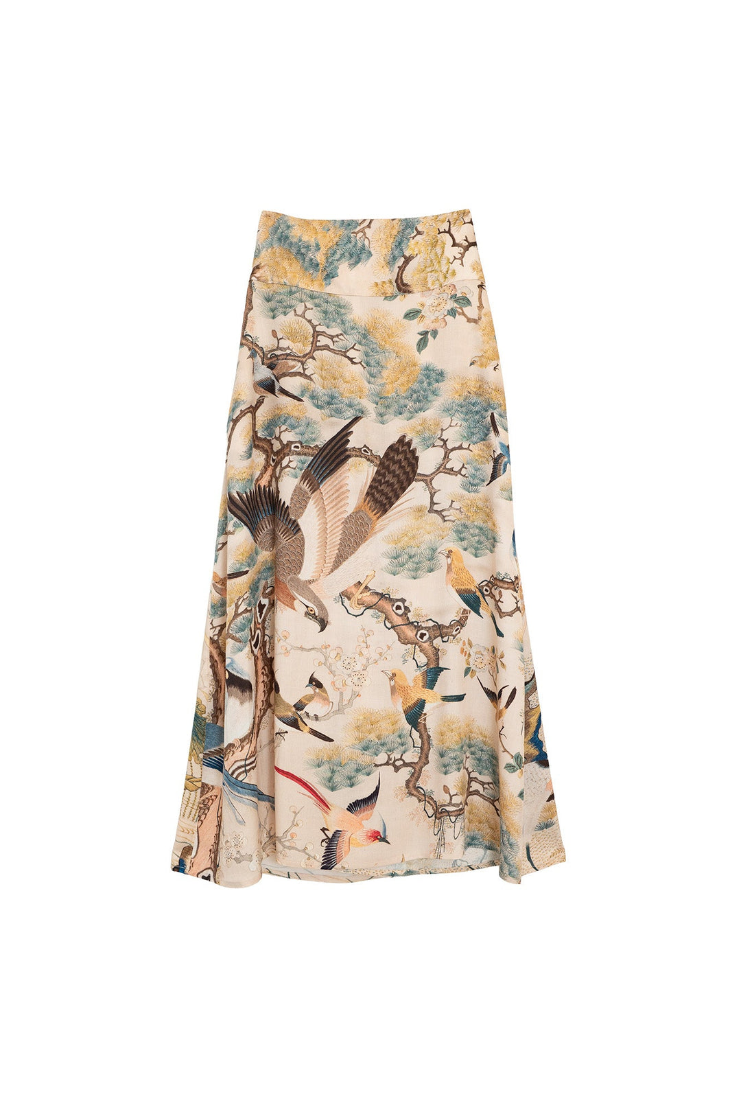 Hummingbird Nude A-line Maxi Skirt