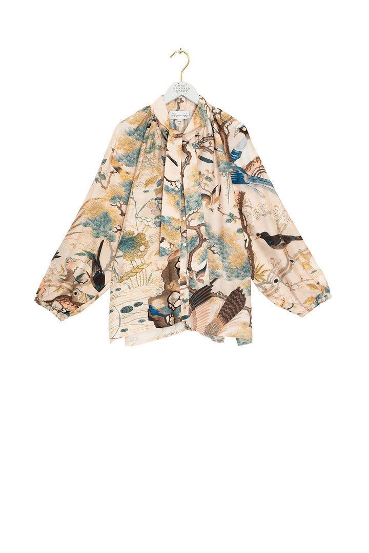 Hummingbird Nude Pussybow Blouse