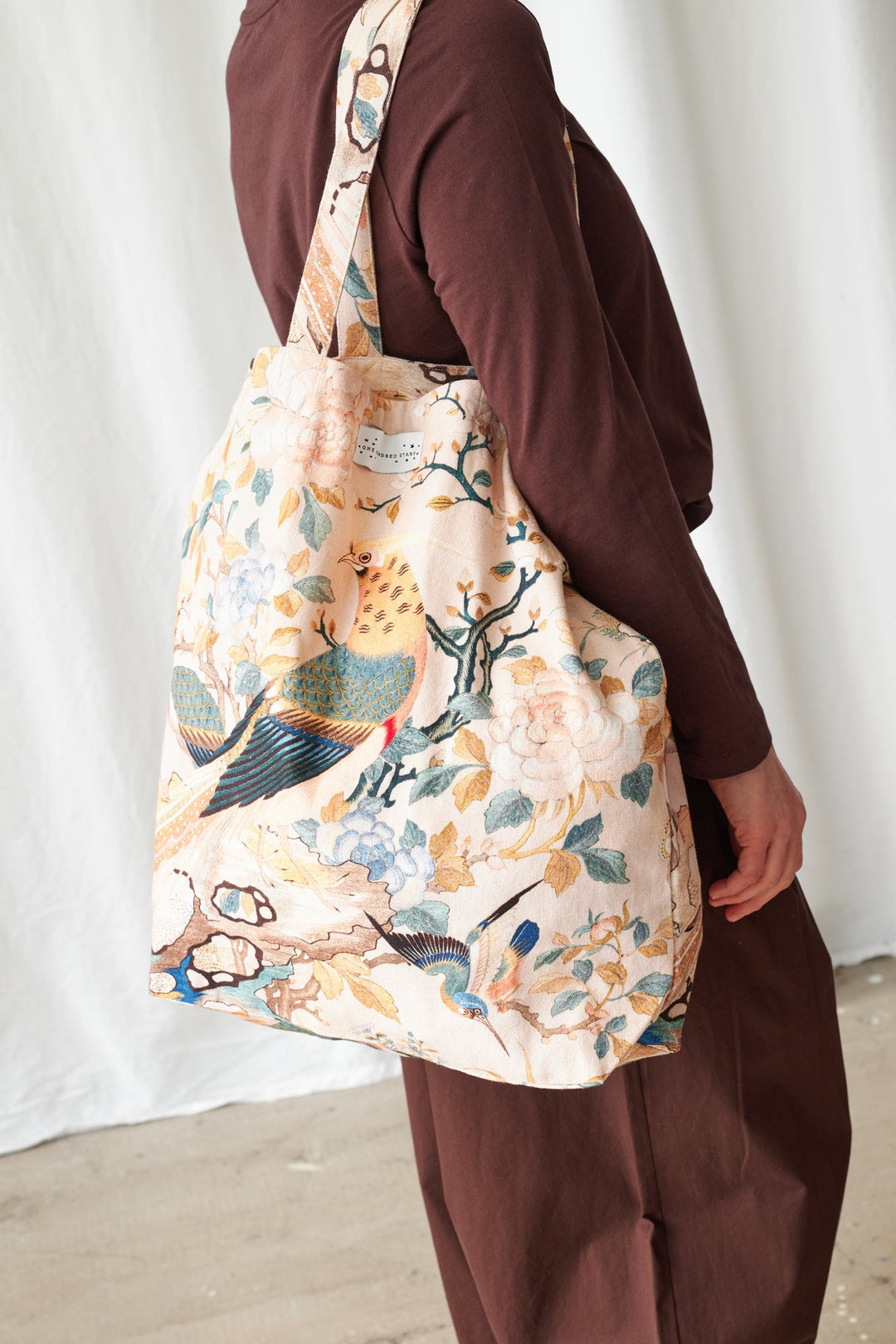 Hummingbird Nude Canvas Bag