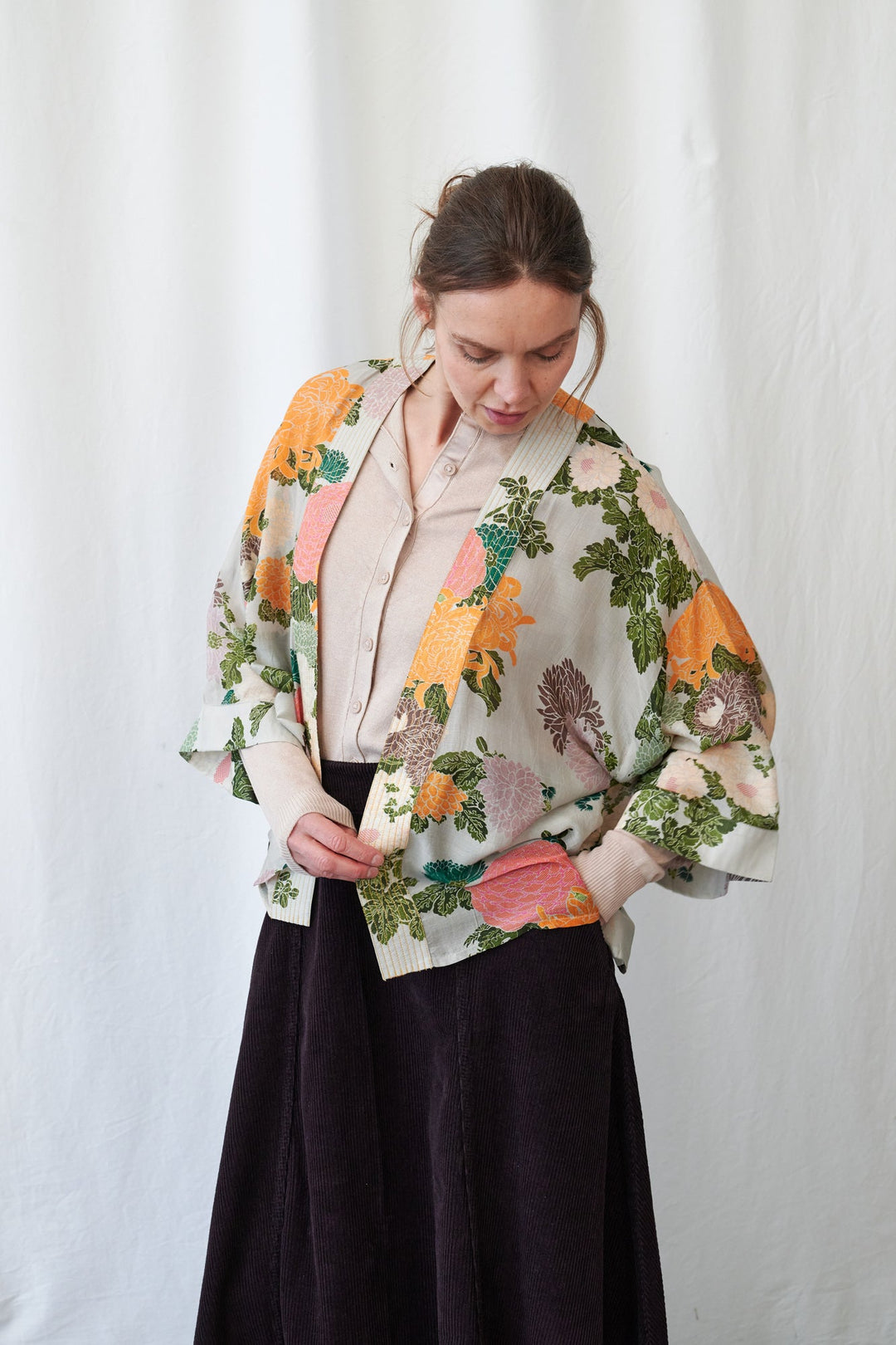 Jacquard Putty Kimono