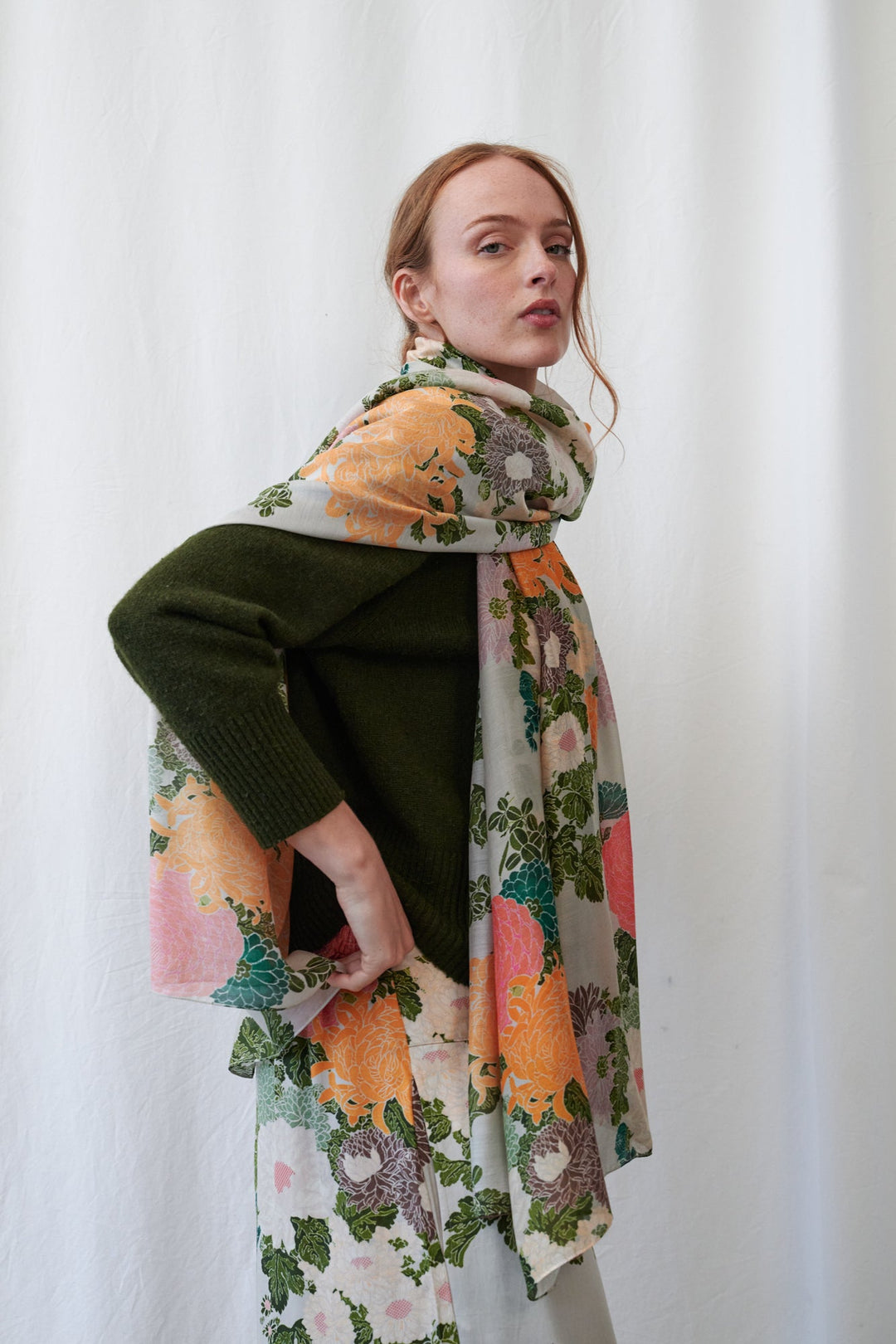 Jacquard Putty Scarf