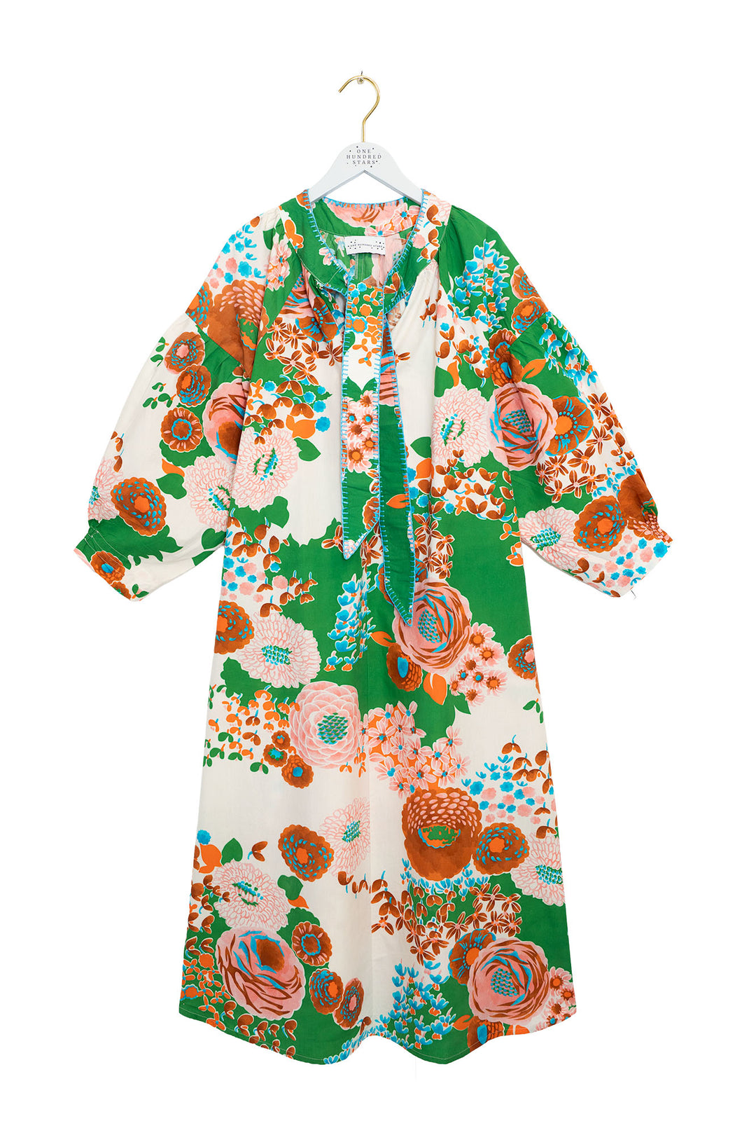 green floral tie dress Green Floral Tie-Strap Midi Dress | Womens | Small (Available in XS, M, L, XL) | 100% Polyester