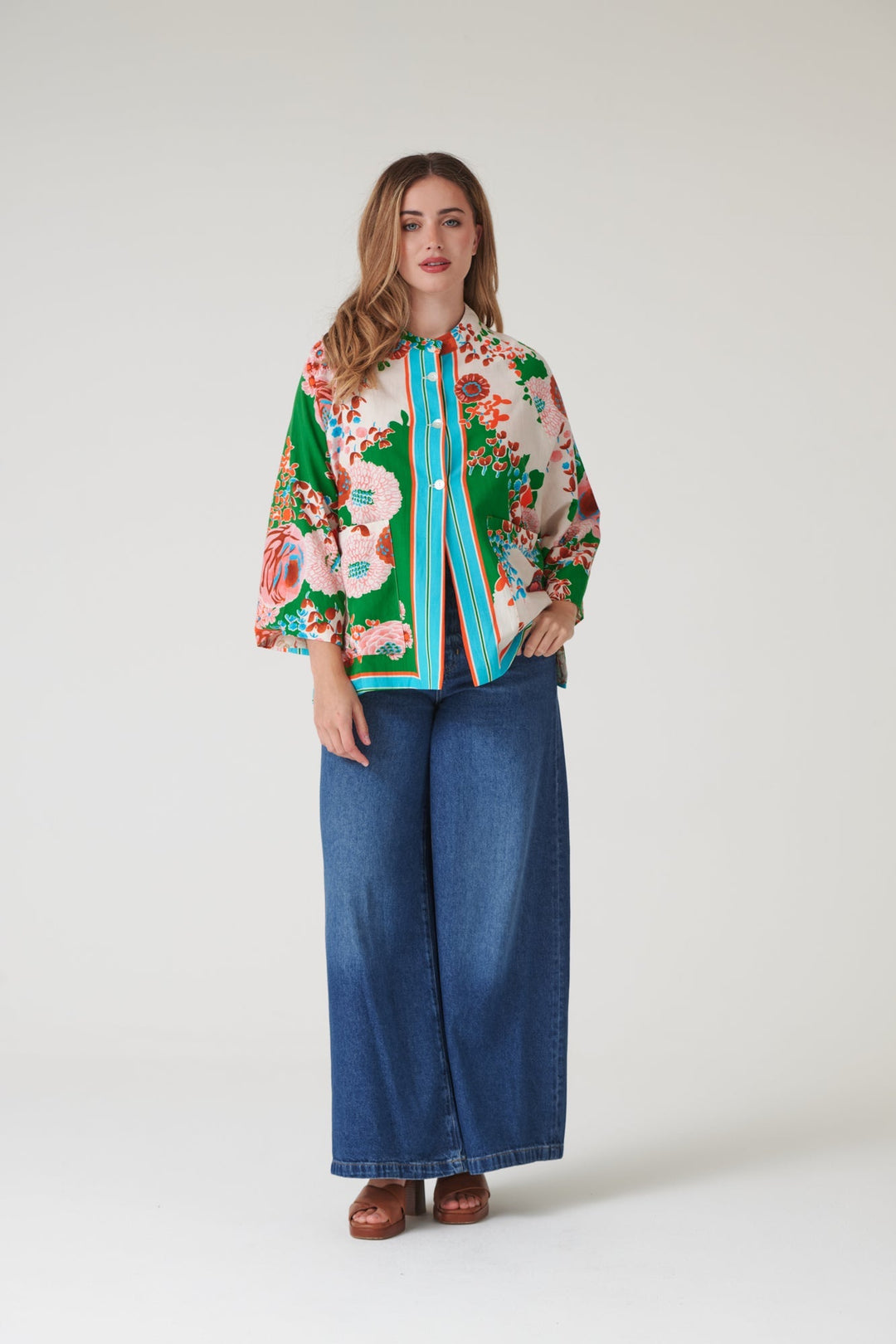 Kitsch Bouquet Green Summer Jacket - One Hundred Stars