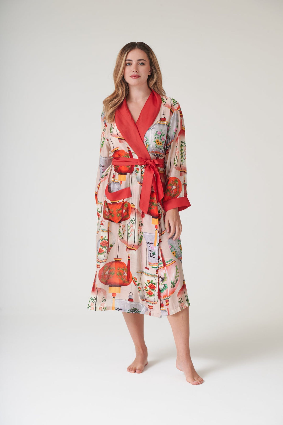 Lanterns Red Gown - One Hundred Stars