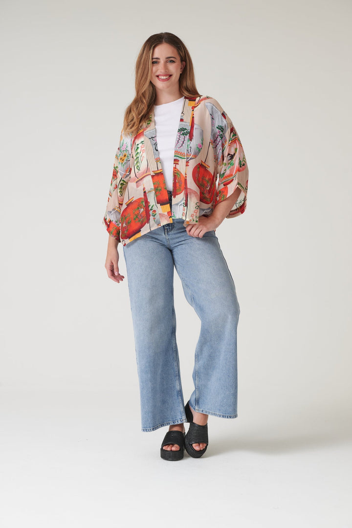 Lanterns Red Kimono - One Hundred Stars