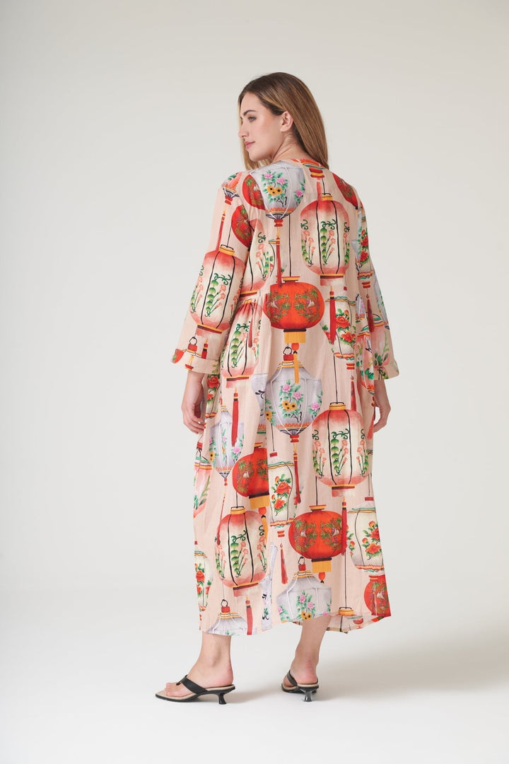 Lanterns Red Pinch Pleat Dress - One Hundred Stars