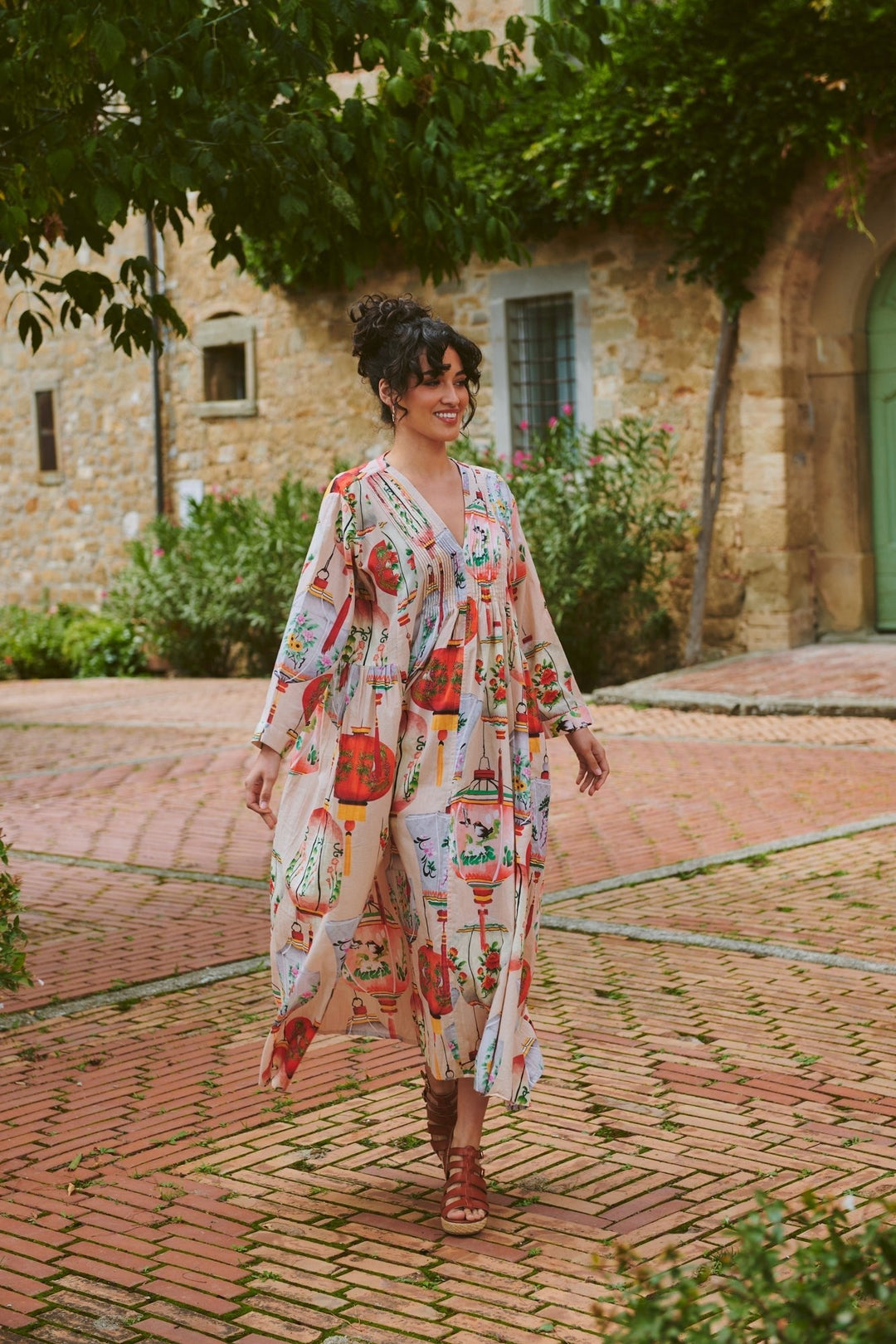 Lanterns Red Pinch Pleat Dress - One Hundred Stars