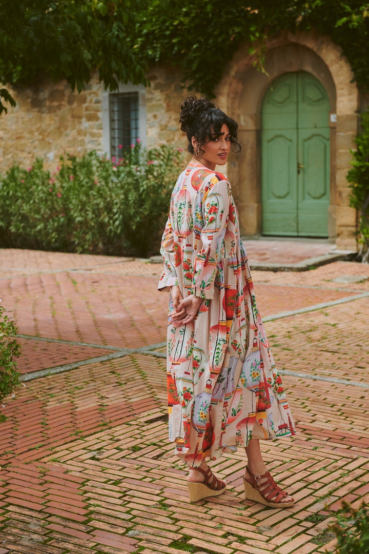 Lanterns Red Pinch Pleat Dress - One Hundred Stars