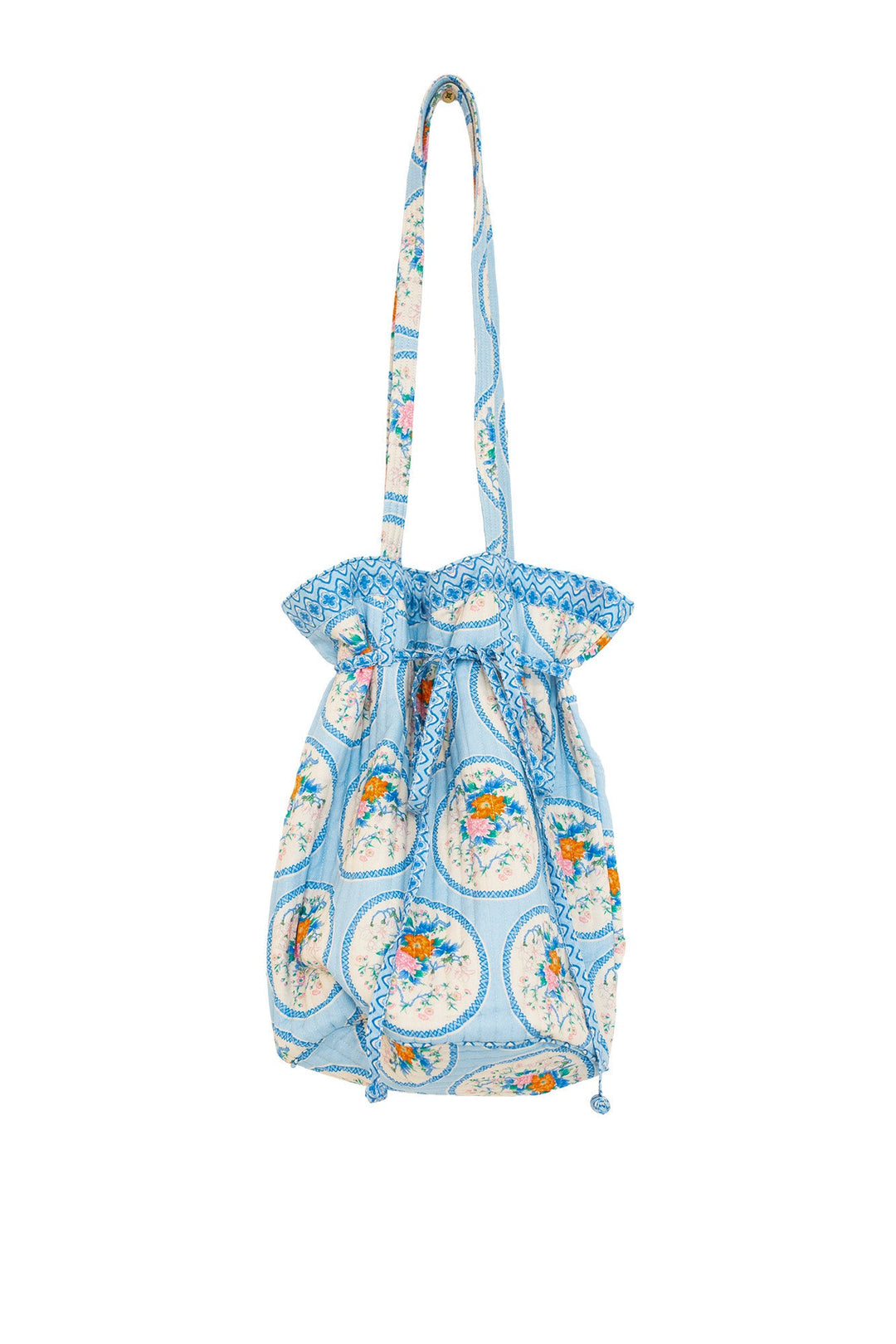 Magnolia Plates Baby Blue Cotton Vanity Bag