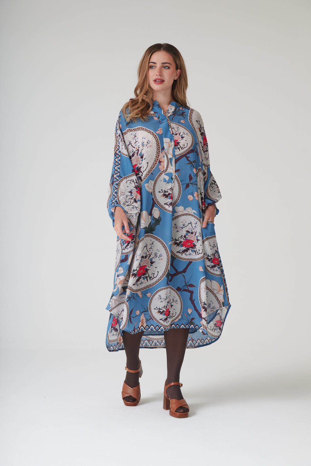 Magnolia Plates Blue Crepe Darcy Dress