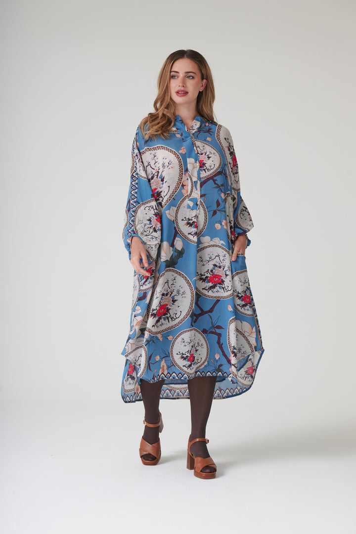 Magnolia Plates Blue Crepe Darcy Dress